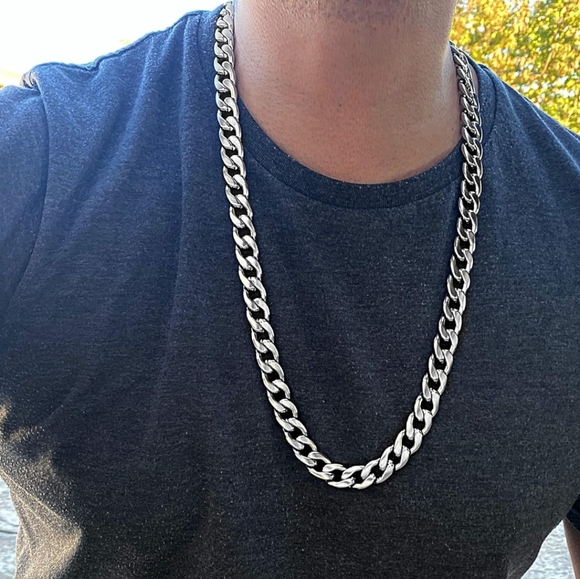 2 Pcs/Set Necklace Bracelet For Men/Women,Classic Fashion Y2k Stainless Steel. - Picture 2 of 12